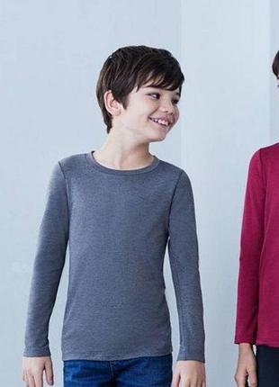 Лонгслив серый, детский, uniqlo kids, 10-11р.
