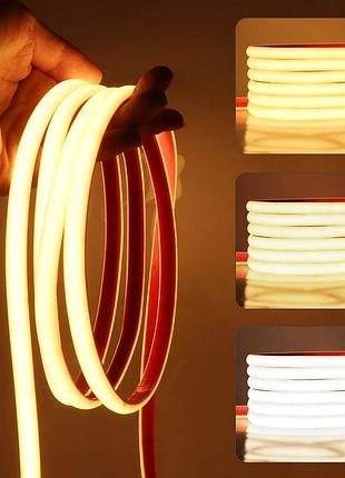 Водонепроникна світлодіодна стрічка cob 160led 12v 0.5m warm light