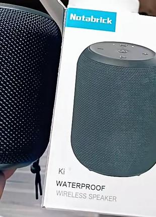 Портативная водонепроницаемая bluetooth-колонка notabrick ki (мощность 15w, защита ipx6, поддержка aux и tf-карт)