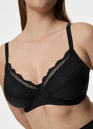 80е - 36dd мягкий бюстгальтер минимайзер с закрытыми чашками full cup на косточках от m&amp;s