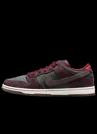 Оригинальн! кроссовки женские nike dunk low pro sb qs'mahogany dark beetroot' fz1289-200