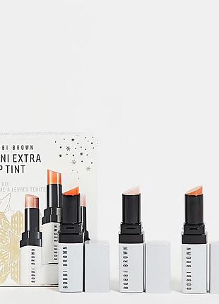 Набір мініатюр відтінкових бальзамів для губ bobbi brown mini extra lip tint kit