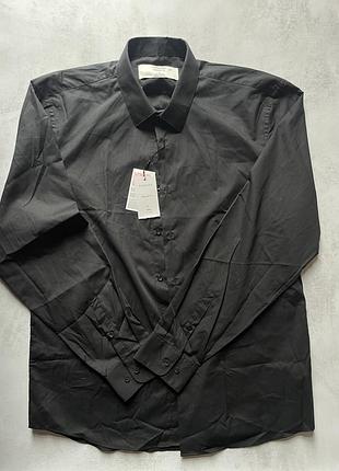 Primark regular fit,чоловіча чорна сорочка,розмір l