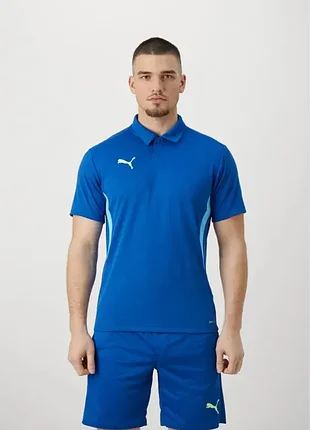 Puma (m) polo t-shirt sport drycell мужская футболка спортивная синяя