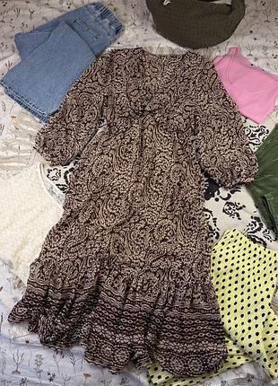 Брендова ніжна шифонова сукня zara🤎💜