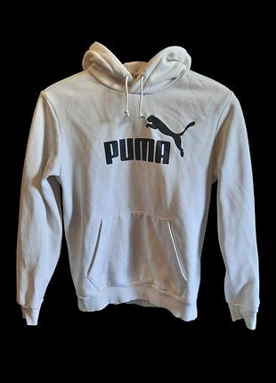 Біле худі puma з великим логотипом / оригінал / розмір xs