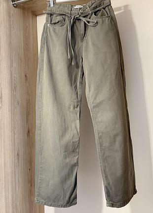 Джинси baggy зі шнурком від pull and bear розмір 34