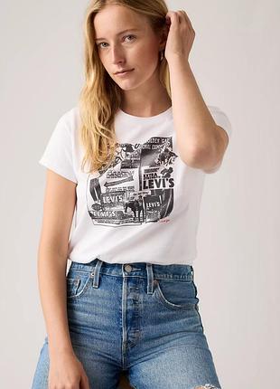 Жіноча футболка біла levi’s m, l