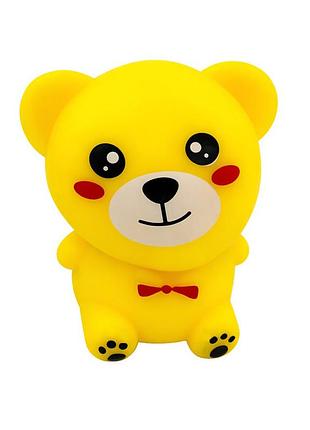 Детская антистресс-игрушка яркий мишка sa1673(yellow) 6 см