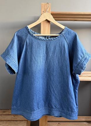Жіноча кофта marks&spencer collection m&s блуза джинсова синя