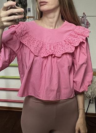 Яскраво рожева блуза/сорочка zara