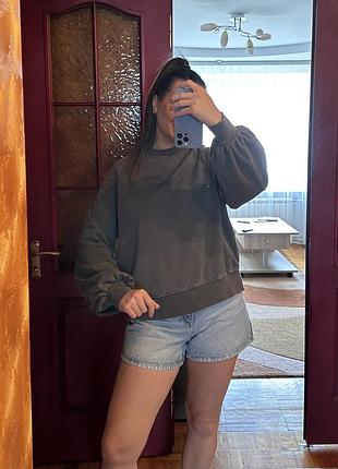Варений світшот h&m acid wash оверсайз