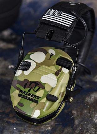 Наушники активные тактические шумоподавляющие walker's razor slim оливковый вн1022