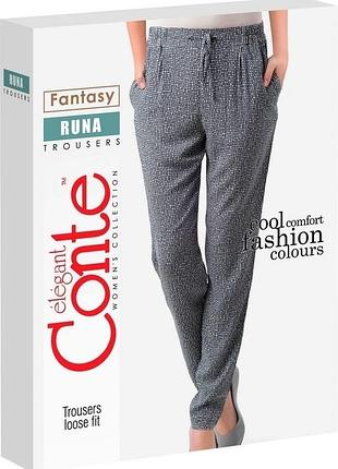 Брюки женские conte fantasy runa 176-68-96/s, black-white