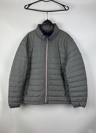 Куртка пуховик мікропуховик tommy hilfiger packable quilted puffer jacket оригінал сірий чоловічий без капюшону з кишенями розмір xxl