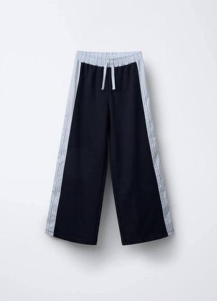 Брюки штани палаццо з лампасами zara