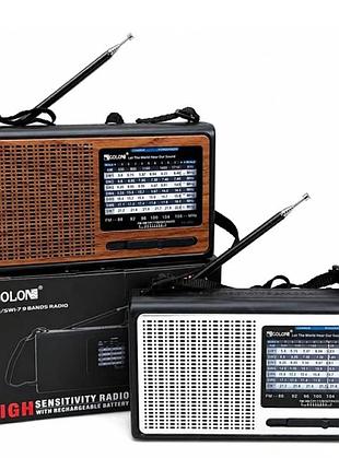 Портативный радиоприемник golon rx-3060 со встроенным аккумулятором brown