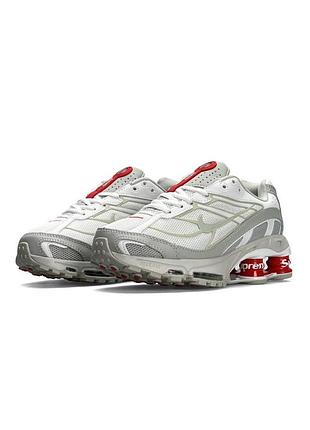Nike x supreme shox ride 2 sp grey white red