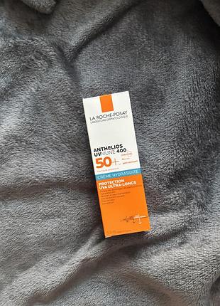 Крем сонцезахисний la roche-posay anthelios uvmune 400 spf50+ для обличчя та шкіри навколо очей зволожуючий, 50 мл