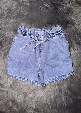 Стильні джинсові шорти з високою посадкою на дівчинку 5/6р denim.co