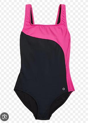 Слитный моделирующий купальник спортивный m&amp;s 14 (42),черный слитный купальник женский для пляжа, бассейна