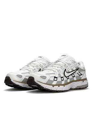 Nike p-6000 w white black brown