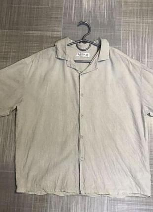 Pull &bear 💙чоловічий одяг/бежева  сорочка 💛42/xl/50