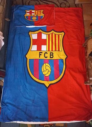 Постільна білизна підковдра та наволочка футбольного клубу барселона fcb barcelona