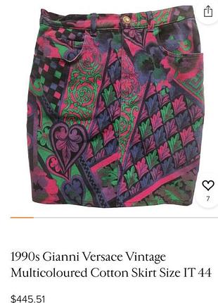 Винтажная юбка versace jeans couture оригинал made in italy 90-х