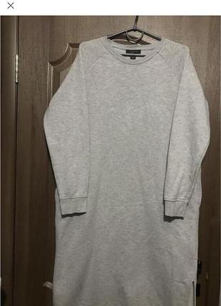 Primark💙жіночий одяг/ сіра пряма вільна сукня 💛40/l/  48