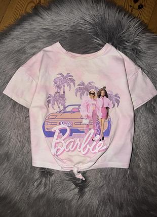 Гарна стильна якісна футболка з barbie на дівчинку 6/7р george