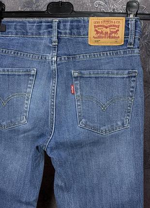 Дитячі джинси преміум-бренду levi's 510 skinny 14 років 164 см зріст блакитні стильні прямі денім штани для хлопця підлітка юнака стрітстайл кежуал