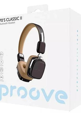 Беспроводные наушники bluetooth proove 70's classic ii beige-brown