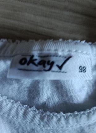 Лонгслив для девочки okay 2