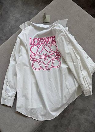 Сорочка была з лого loewe натуральна тканина