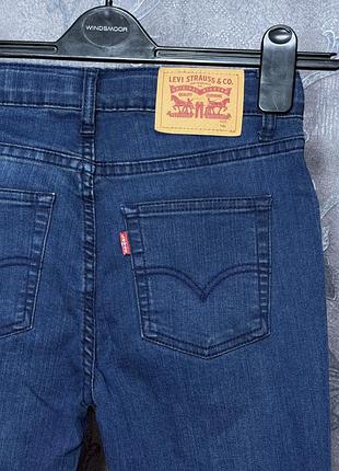 Дитячі джинси преміум-бренду levi's skinny taper 14 років 164 см зріст сині стильні прямі денім штани для дівчини дівчат стрітстайл кежуал