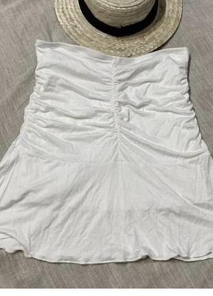 Shein крутая белая мини юбка как новая с подкладкой