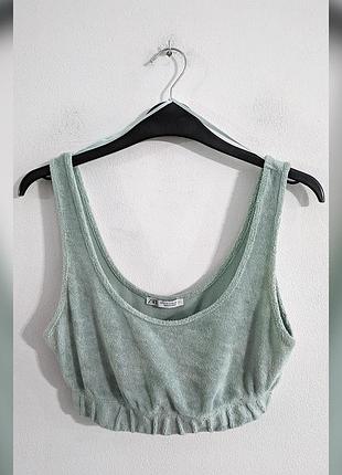 Топ ментоловый zara