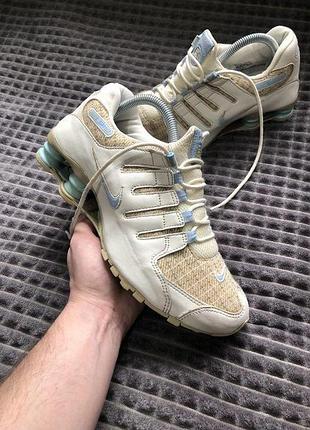 Nike shox nz vintage (40-40.5) 25.5-26см кроссовки белые женские