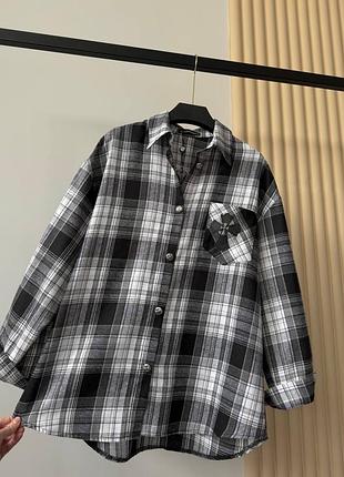 Chrome hearts сіро біла сорочка жіноча