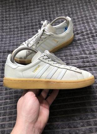Adidas campus (36⅔) 22.5см женские кеды кроссовки кожаные оригинал