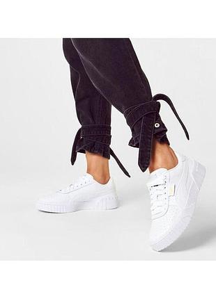 Puma cali (38) 24см женские кеды кроссовки белые кожаные оригинал