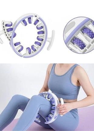 Ручний роликовий масажер для тіла з двома ручками та знімним роликом roller massager sbj-2303