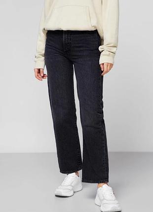 Джинси levi’s чорні ribcage straight ankle
