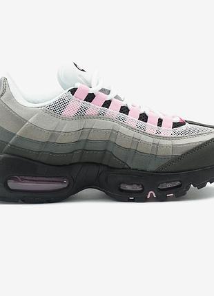 Серые женские кроссовки nike air max 95 grey pink foam х эйр макс 37