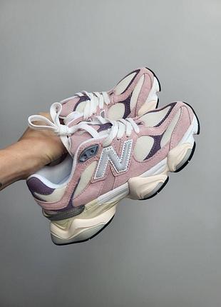 Женские розовые кроссовки new balance 9060 pink purple х нью беланс 39