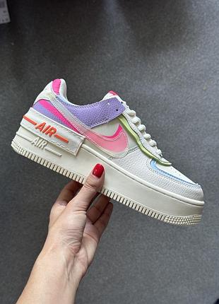 Нові кросівки nike air force shadow з натуральної шкіри на високій підошв, топ якість 36-39 розміри