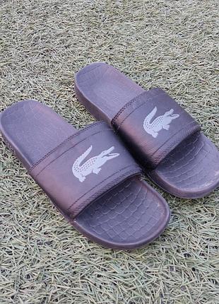 Чоловічі шльопанці lacoste fraisier slides оригінал/розмір 46 (30 см)
