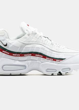 Білі чоловічі кросівки nike air max 95 undefeated white х ейр макс 42