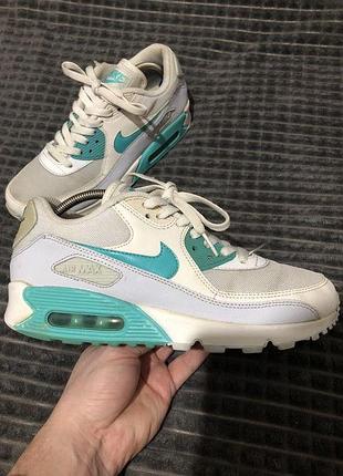 Nike air max 90 (39) 25-25.5см женские кроссовки белые оригинал максы
